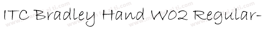 ITC Bradley Hand W02 Regular字体转换